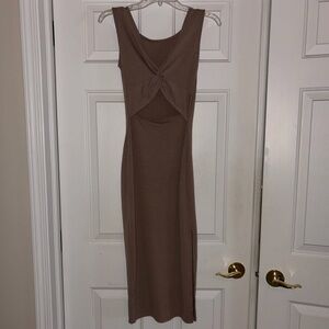 Tan Sleeveless Dress